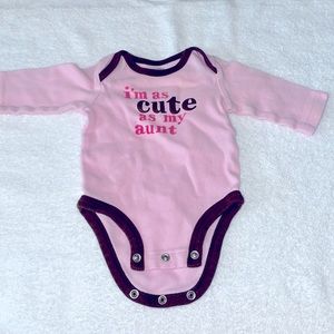 I’m as cute as my aunt long sleeve onsie